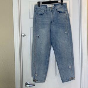 Rivulet Denim Revolution Distressed Jeans Relaxed Fit Cropped High Rise Size 27